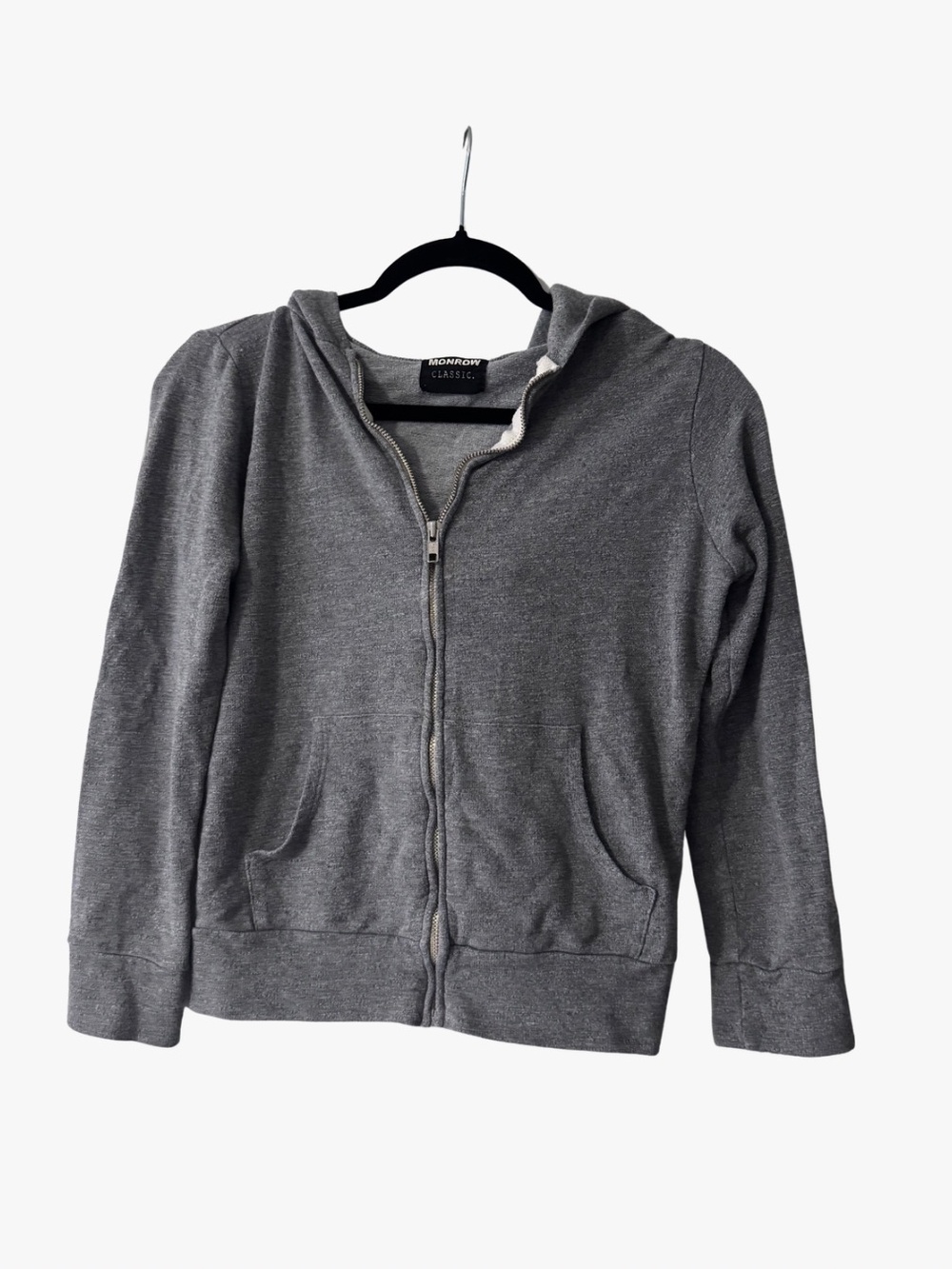 Monrow Women’s Gray Zip up Hoodie